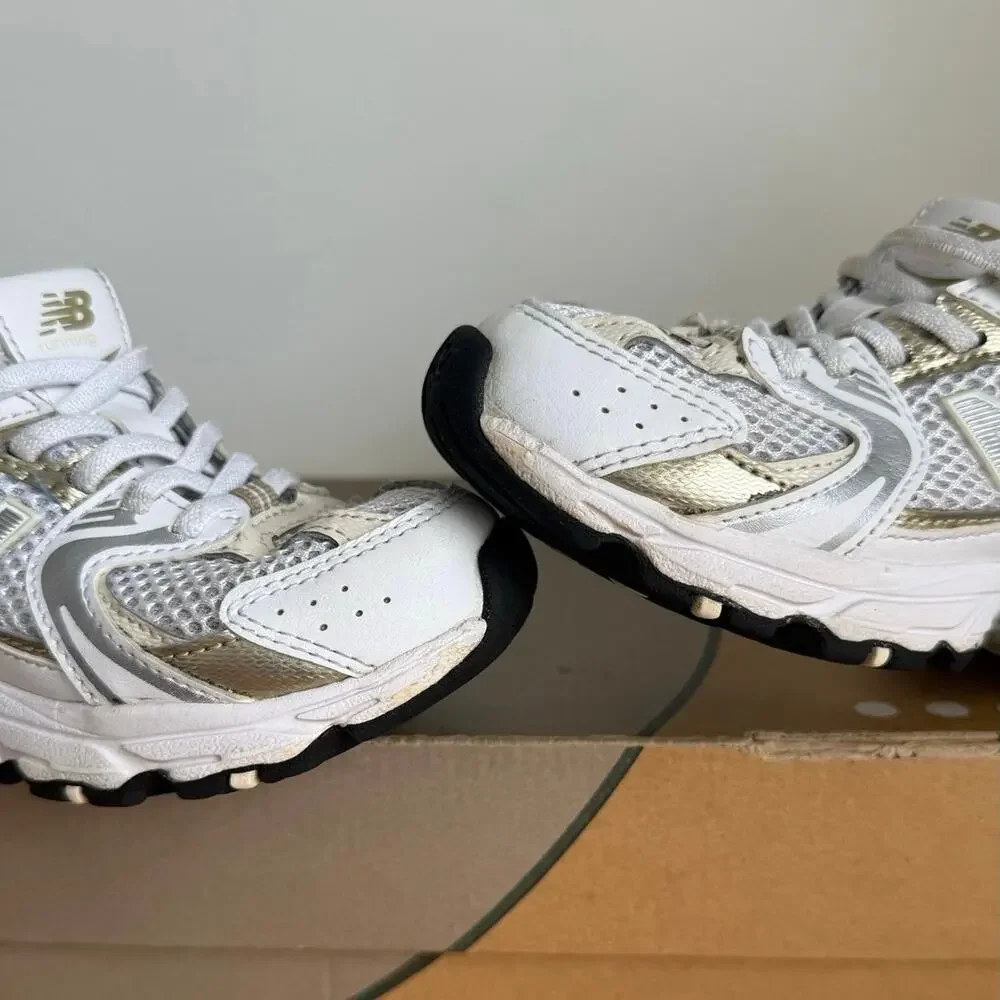 New Balance 530 ‘Metallic Gold/White’ Toddler Sneakers- SZ 11 C